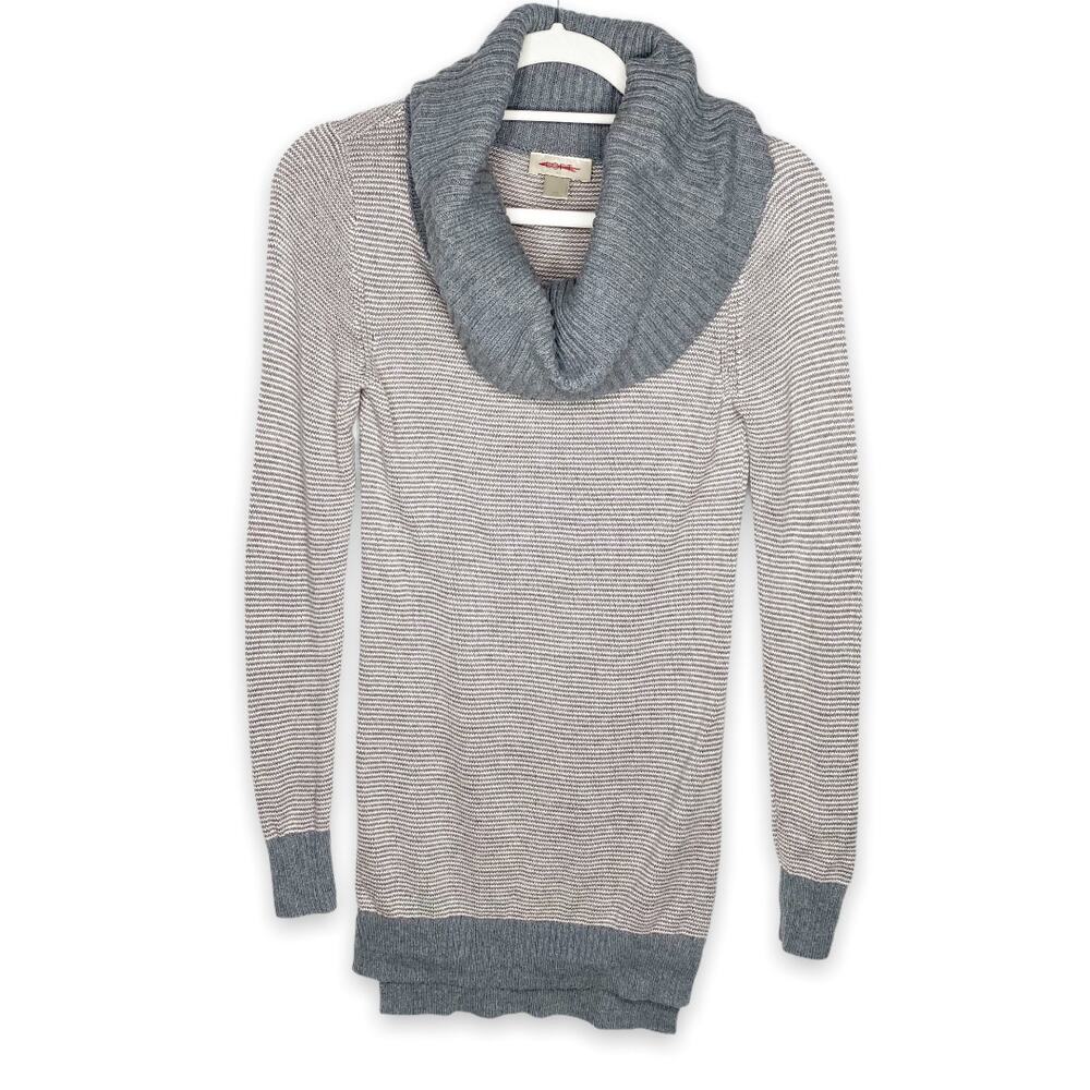 Loft Cowl Neck Striped Shirt Sweater XS